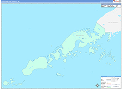 Aleutians EastBorough (County), AK Wall Map Color Cast Style 2026